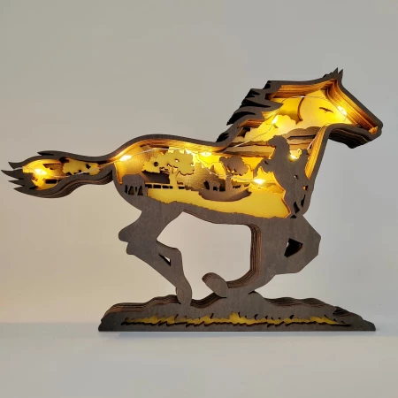 Sculpture cheval en bois