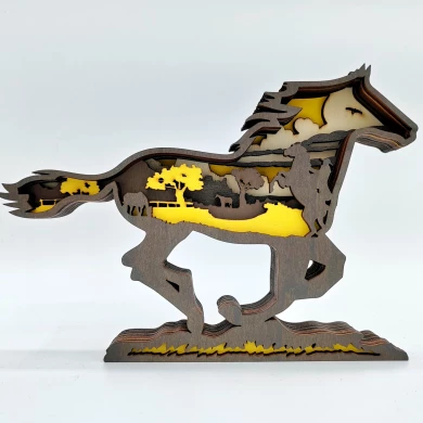 Sculpture cheval en bois