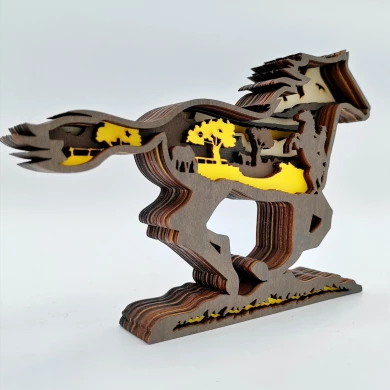 Sculpture cheval en bois