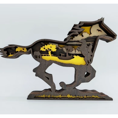 Sculpture cheval en bois