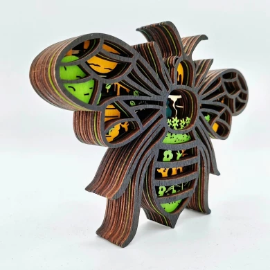 Sculpture abeille en bois