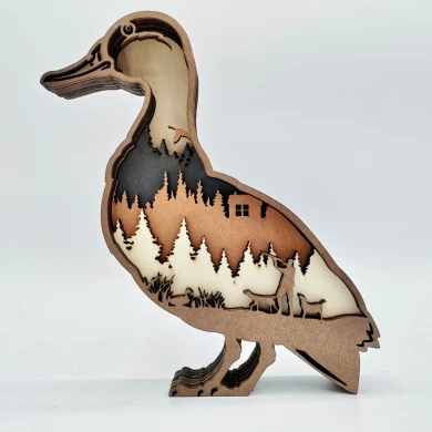 Sculpture canard en bois