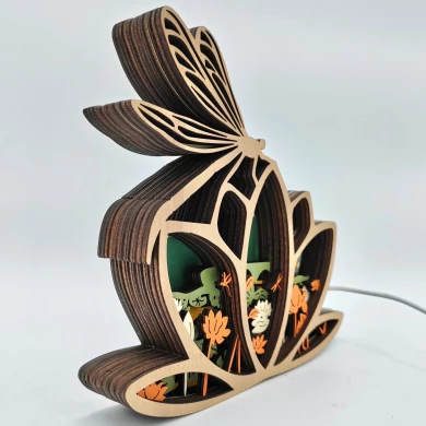 Sculpture libellule en bois - USB