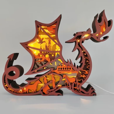 Sculpture dragon en bois - USB