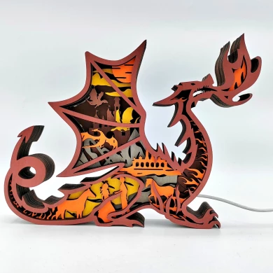 Sculpture dragon en bois - USB