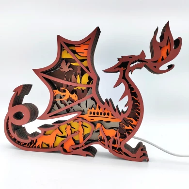 Sculpture dragon en bois - USB