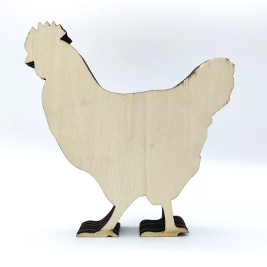 Sculpture poule en bois