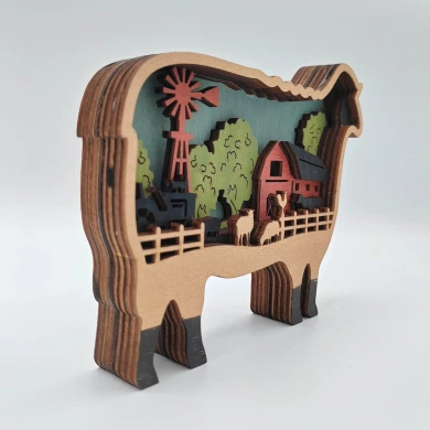 Sculpture mouton en bois