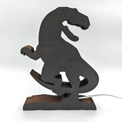 Sculpture dinosaure vélociraptor en bois - USB