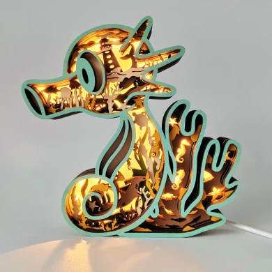 Sculpture hippocampe en bois - USB