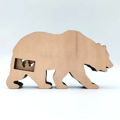 Sculpture petit ours en bois