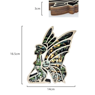 Sculpture fée en bois - USB